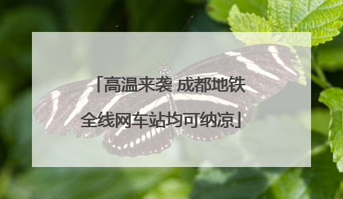 高温来袭 成都地铁全线网车站均可纳凉